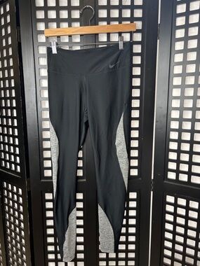 🖤 Nike Dri Fit Leggings Women's Small Black Gray Panel Stretch Workout Gym 🖤